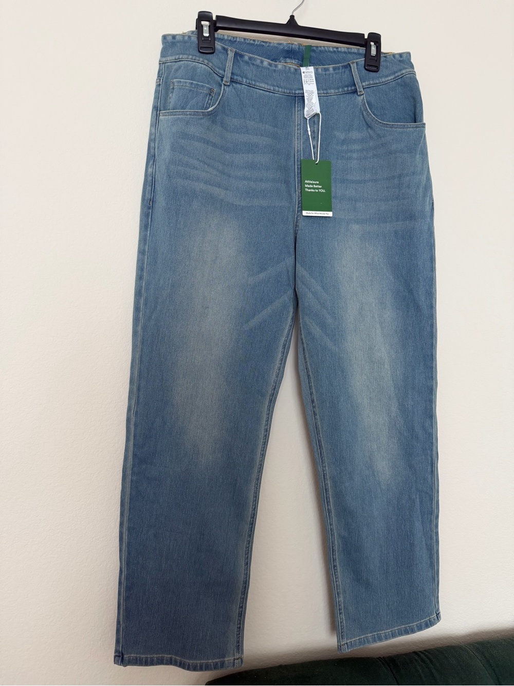 HALARA WOMEN XL petite Straight Jeans in Light Blue Wash
